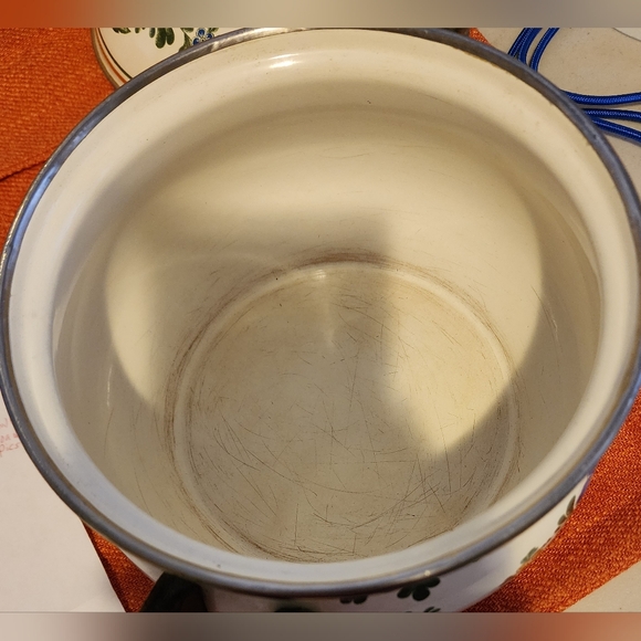 Vintage Germany ASTA 1851 Floral Metal Enamel Lid HANDLES BENIFITS CHARITY - Picture 7 of 9